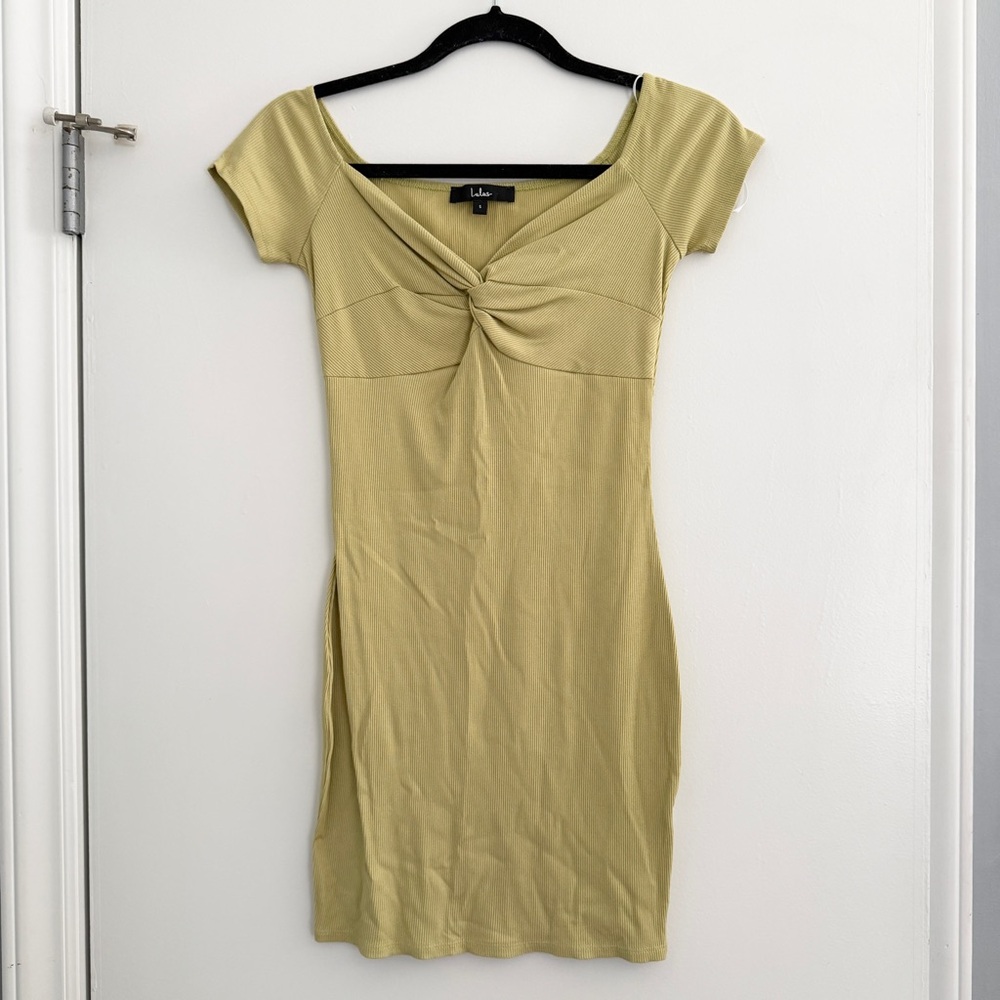Lulu's Knot-Front Body Con Mini Dress - Small